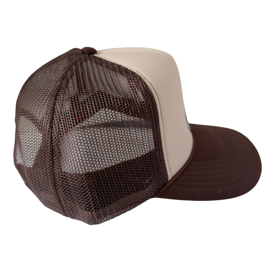 Brown Trucker Hat Back