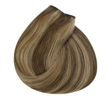 The Beau - Dark brown & honey hilights mixed