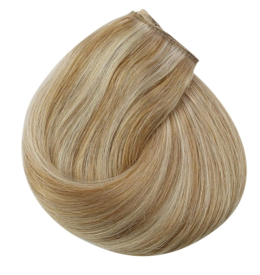 The Clara- Warm Low Lights Mixed with Platinum Blonde Highlights