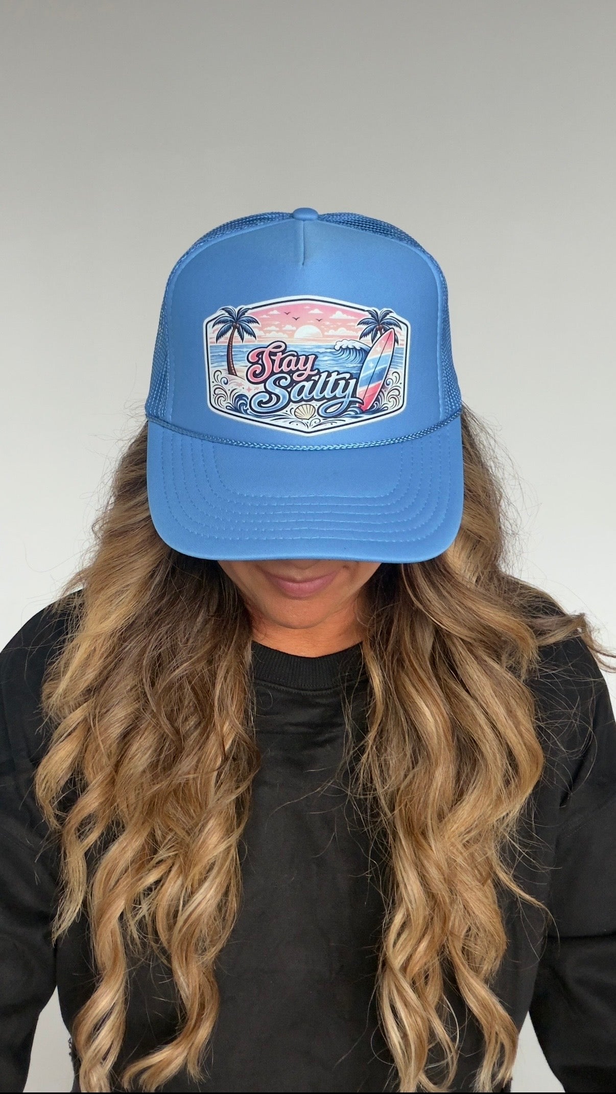 "Stay Salty" Blue Trucker Hat