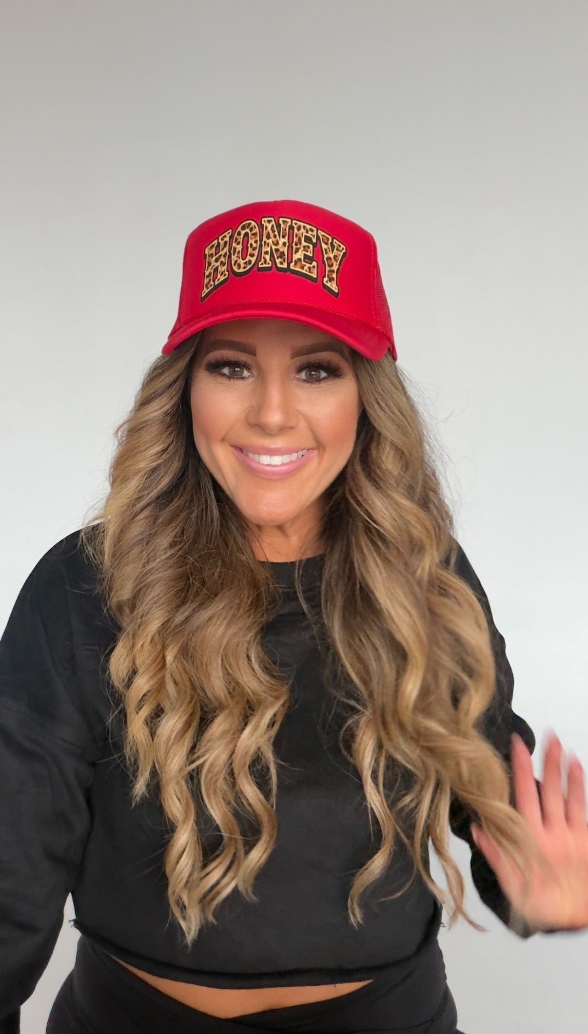 "Honey" Red Trucker Hat