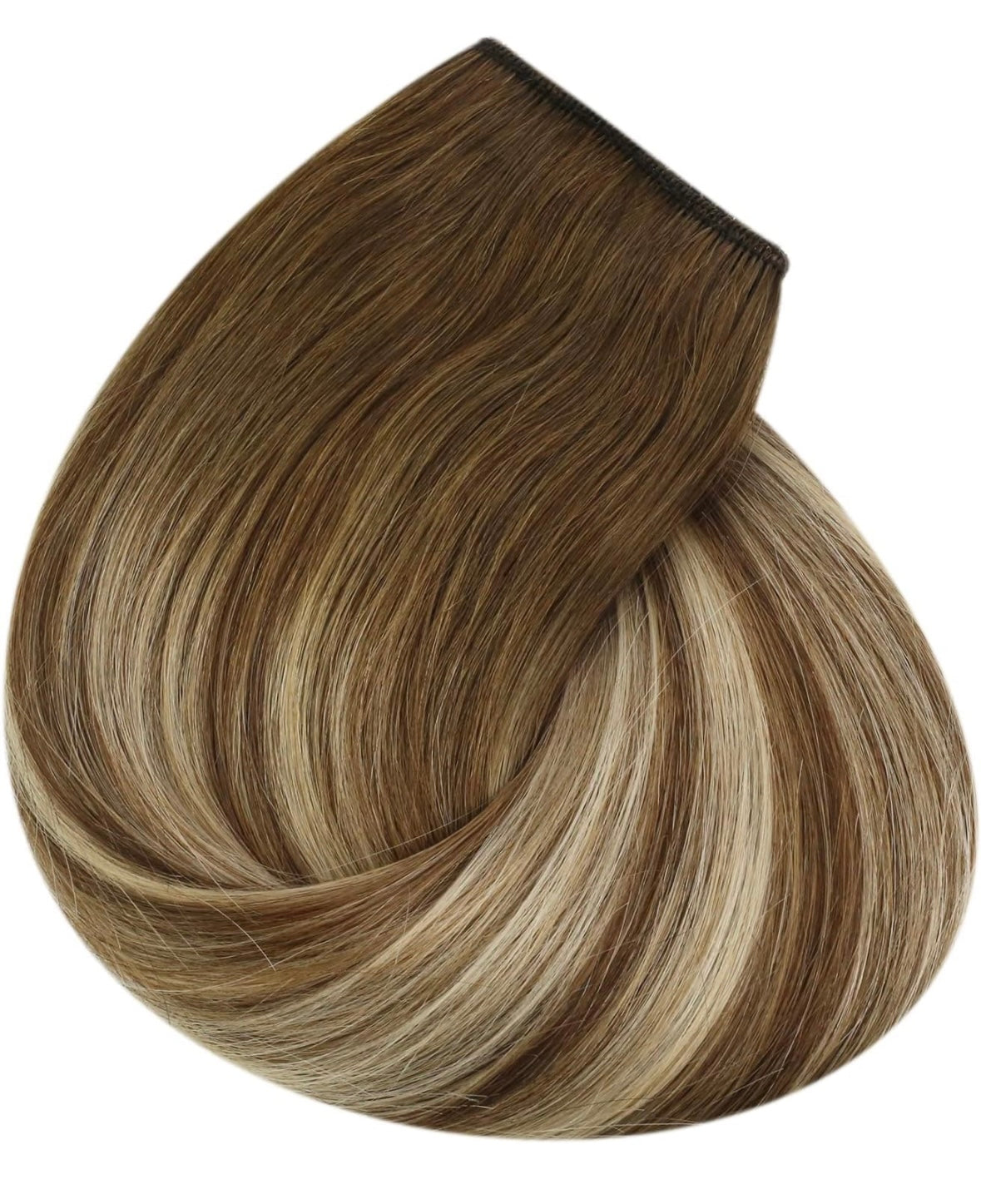 Warm medium brown with blonde highlights hair extensions